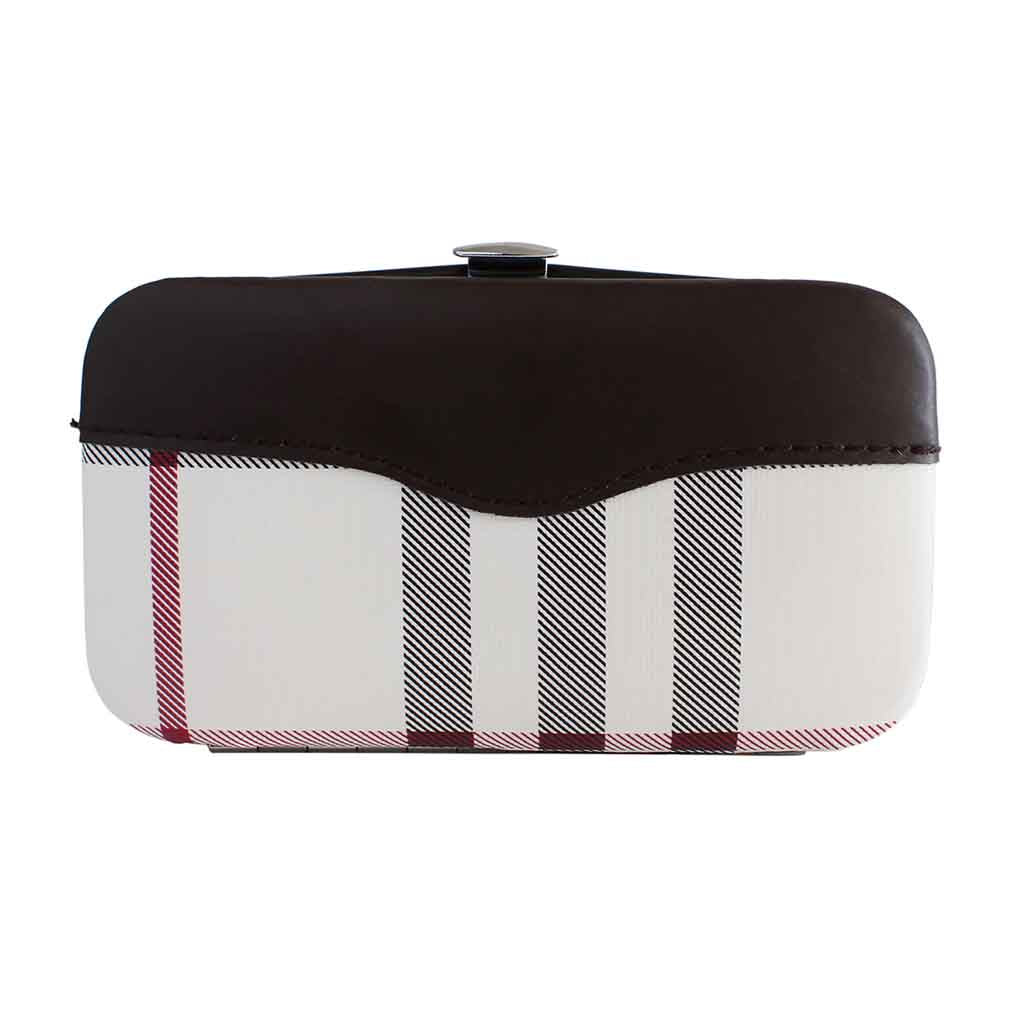 Estuche Kit de Manicure Cuidado 7 en 1 Tartán