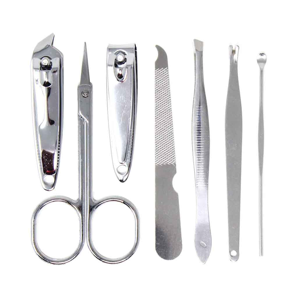 Estuche Kit de Manicure Cuidado 7 en 1 Tartán