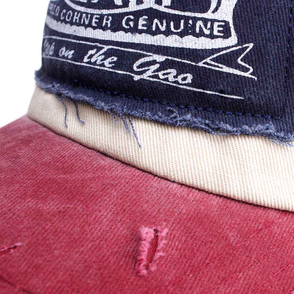 Jockey Rojo Prelavado Gorros Hombre Mujer Azul Motors Racing