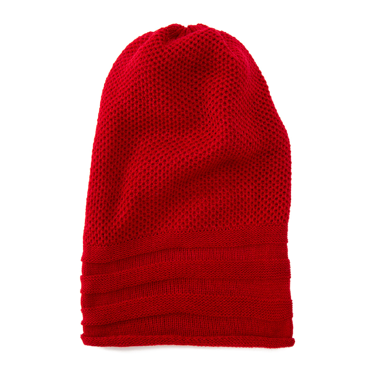 Pack Gorros de Algodón con Relieve x2 Unidades Rojo y Negro