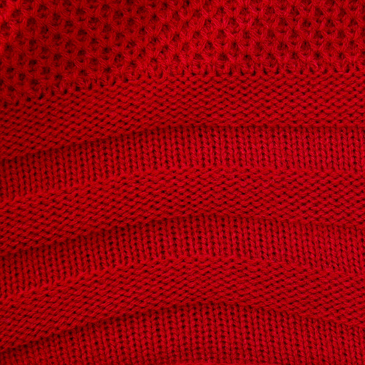 Pack Gorros de Algodón con Relieve x2 Unidades Rojo y Negro