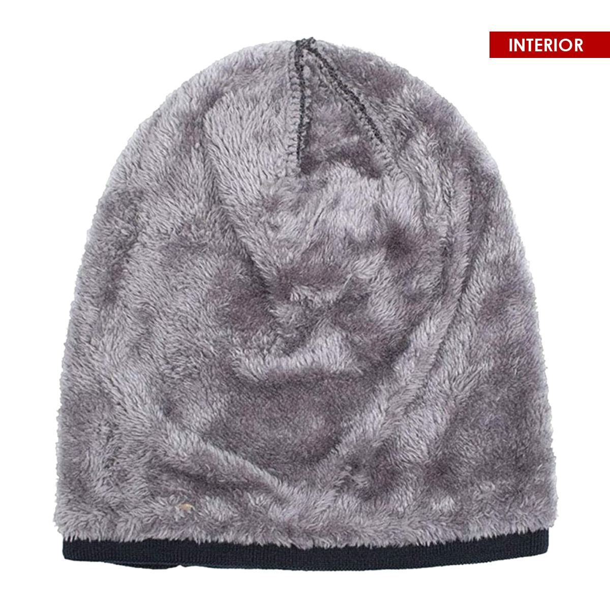 Pack de Gorros Tejidos Azul con Polar Gris x2 unidades