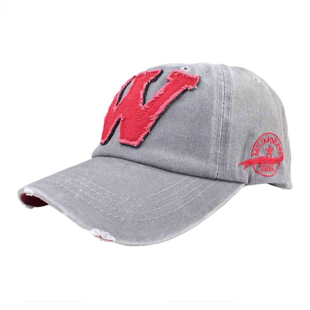 Jockey Hombre Mujer Gorros W Gris Rojo