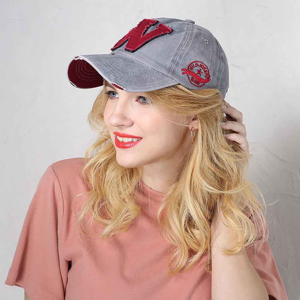 Jockey Hombre Mujer Gorros W Gris Rojo