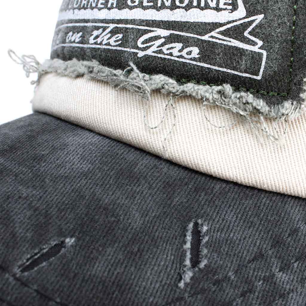 Jockey Hombre Negro Gris Prelavado Gorros Motors Racing