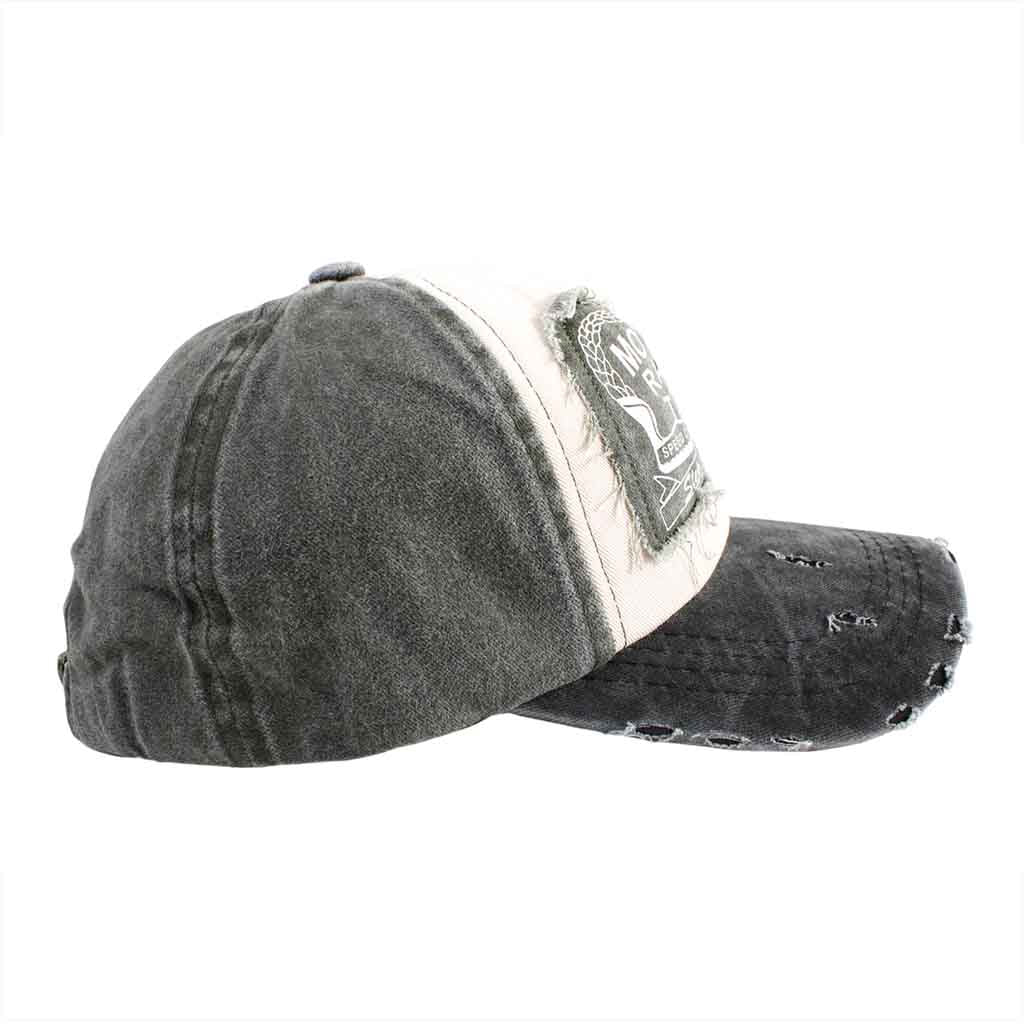 Jockey Hombre Negro Gris Prelavado Gorros Motors Racing