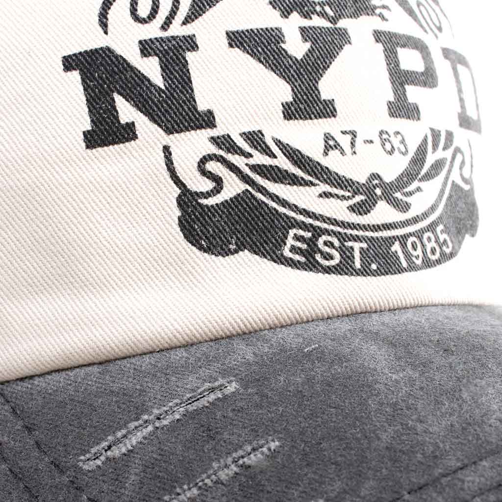 Jockey Hombre Negro Gorros Mujer NYPD Gris Prelavado