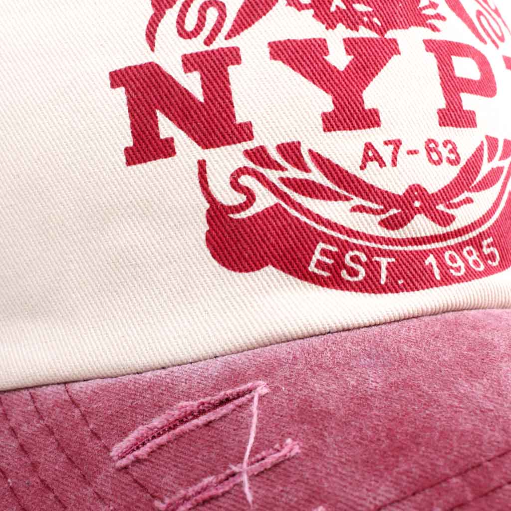 Jockey Rojo Azul Prelavado Gorros Hombre Mujer NYPD