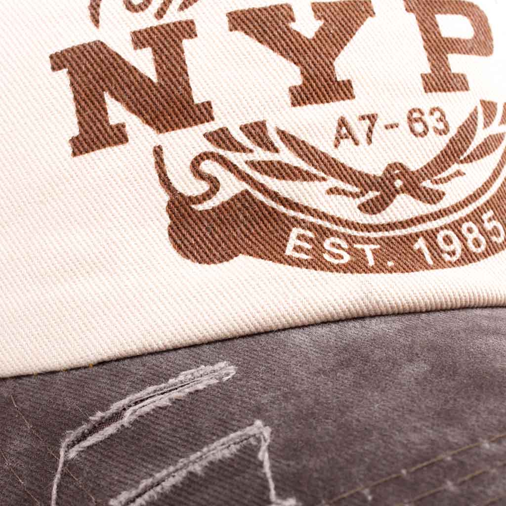 Jockey Hombre Gorros Mujer NYPD Mostaza y Marrón