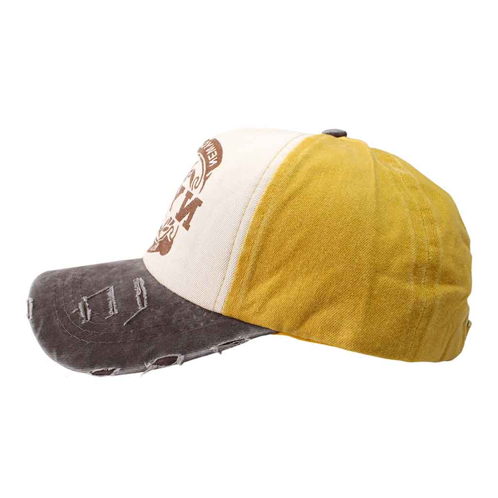 Jockey Hombre Gorros Mujer NYPD Mostaza y Marrón