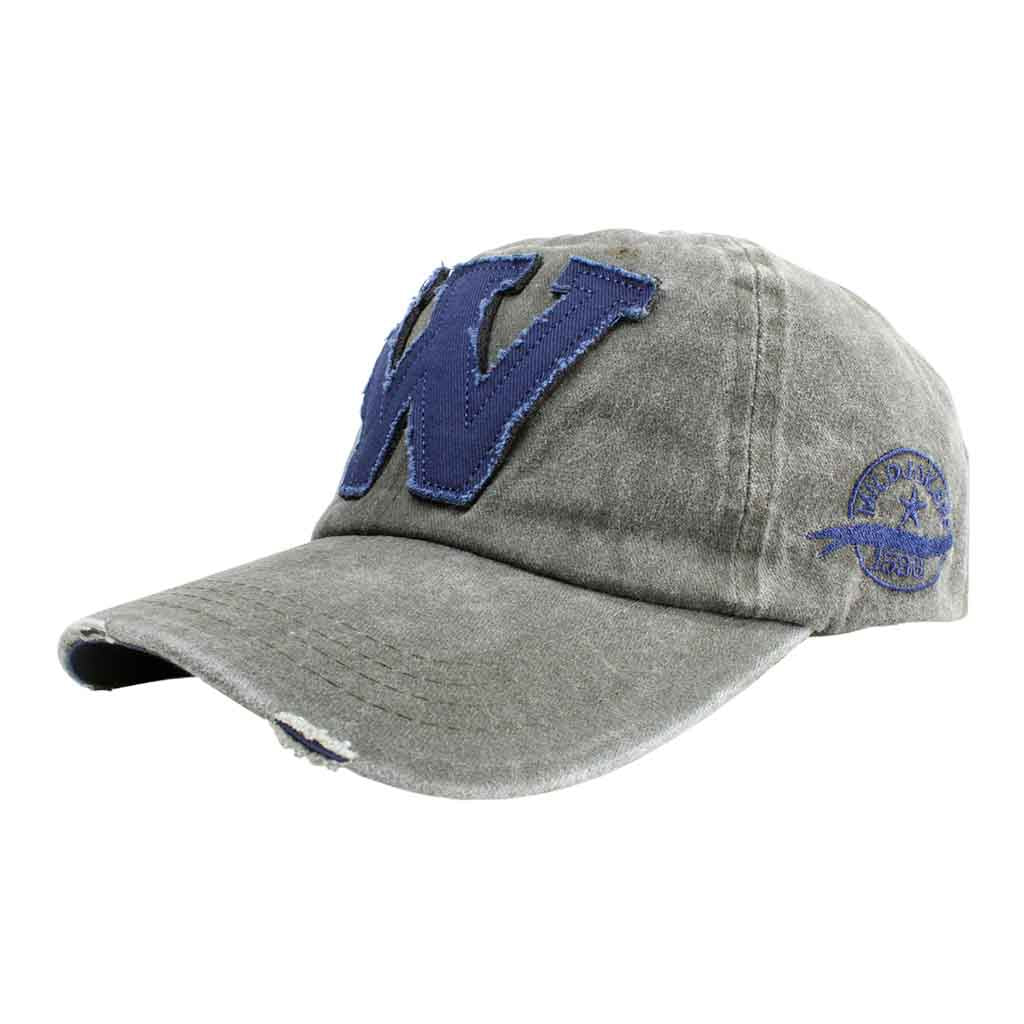 Jockey Hombre Mujer Gorros W Prelavado Gris Azul