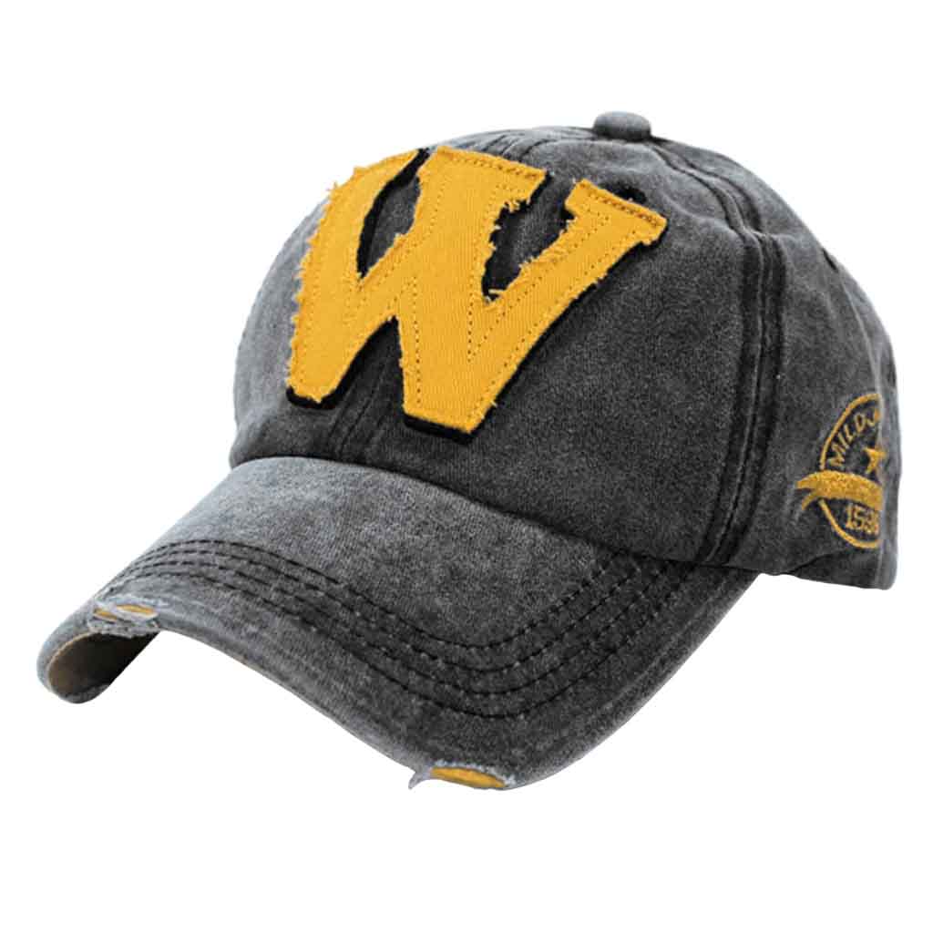 Jockey Hombre Negro Prelavado Gorros Mujer W Amarillo