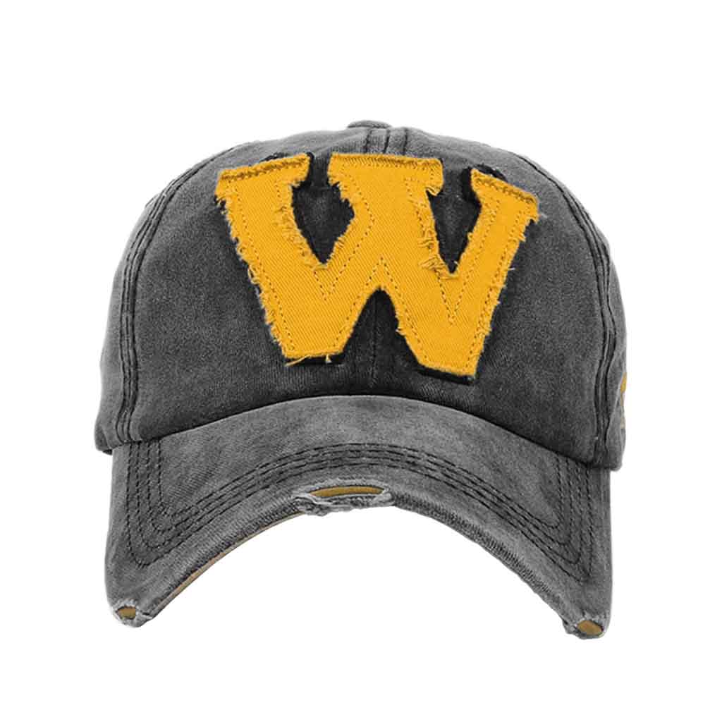 Jockey Hombre Negro Prelavado Gorros Mujer W Amarillo