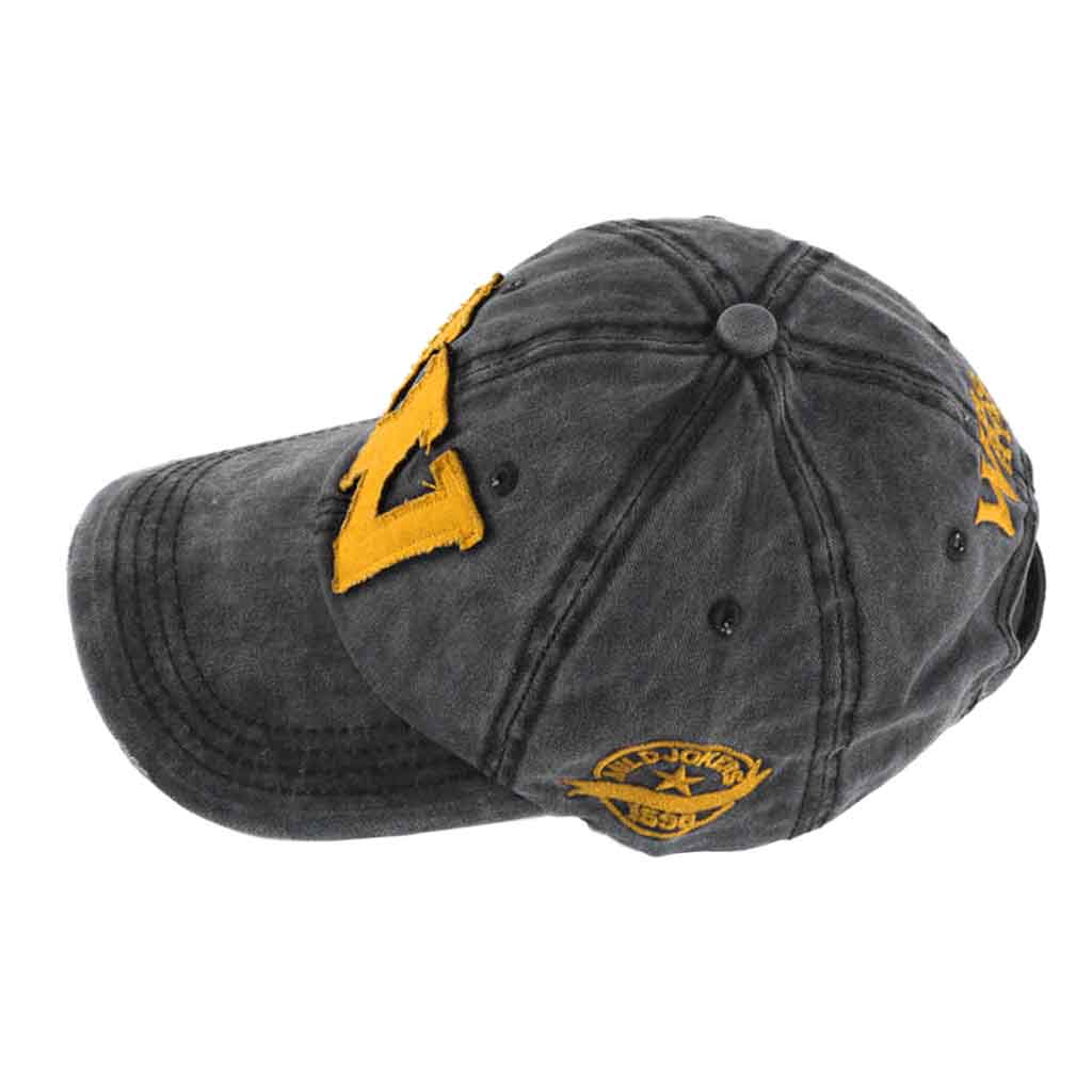 Jockey Hombre Negro Prelavado Gorros Mujer W Amarillo