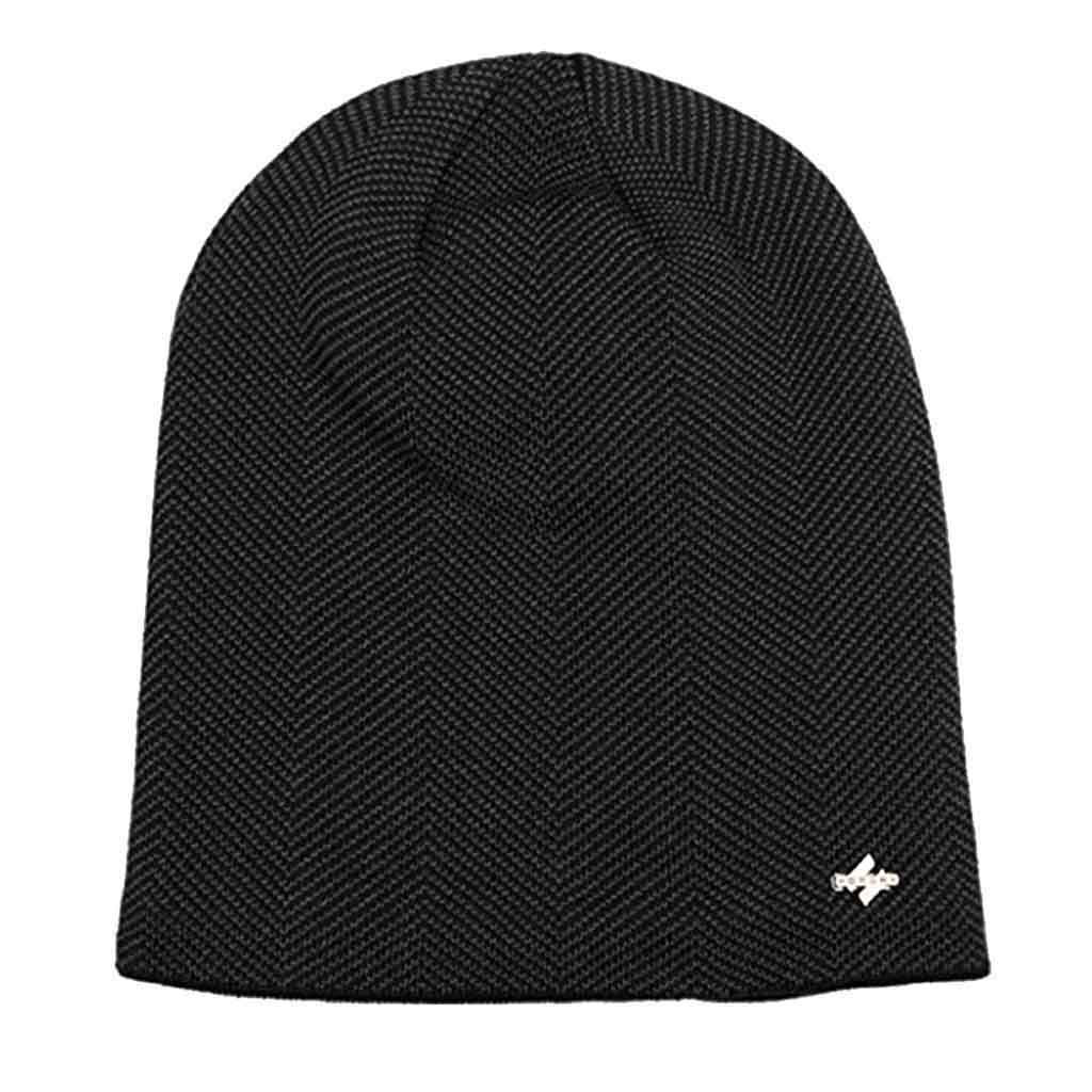 Gorro en tela texturada con Forro Interno de Polar Negro