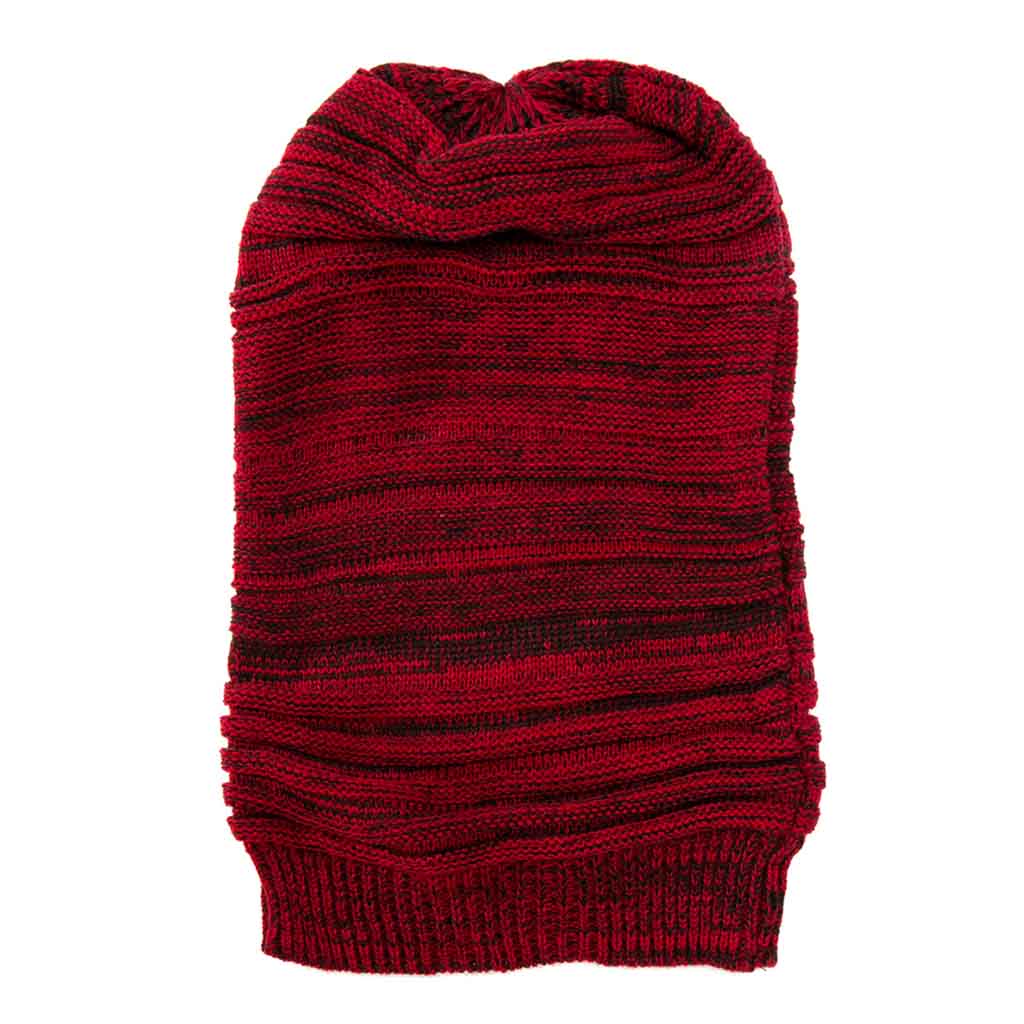Gorro Modelo Abrigado Rojo y Negro