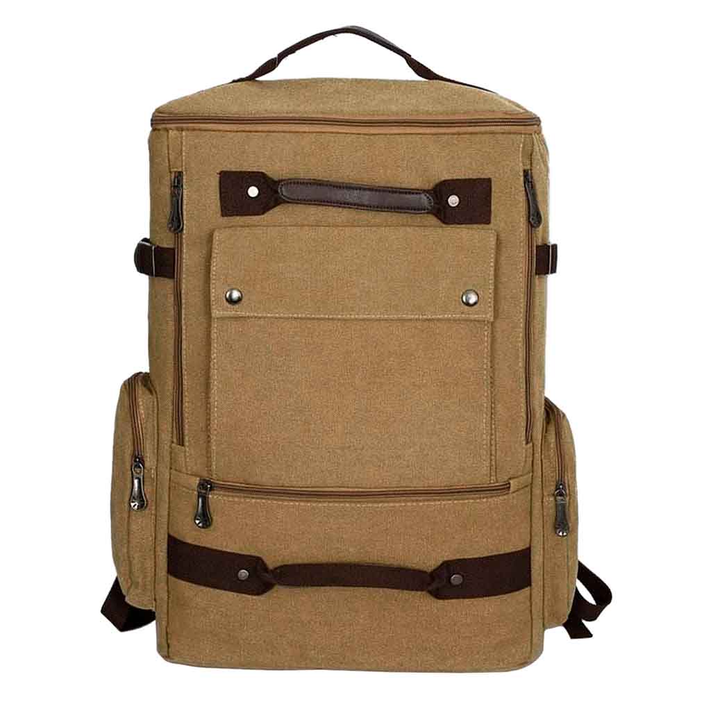 Mochila Bolso Escolar, Viajero Hombre Marrón