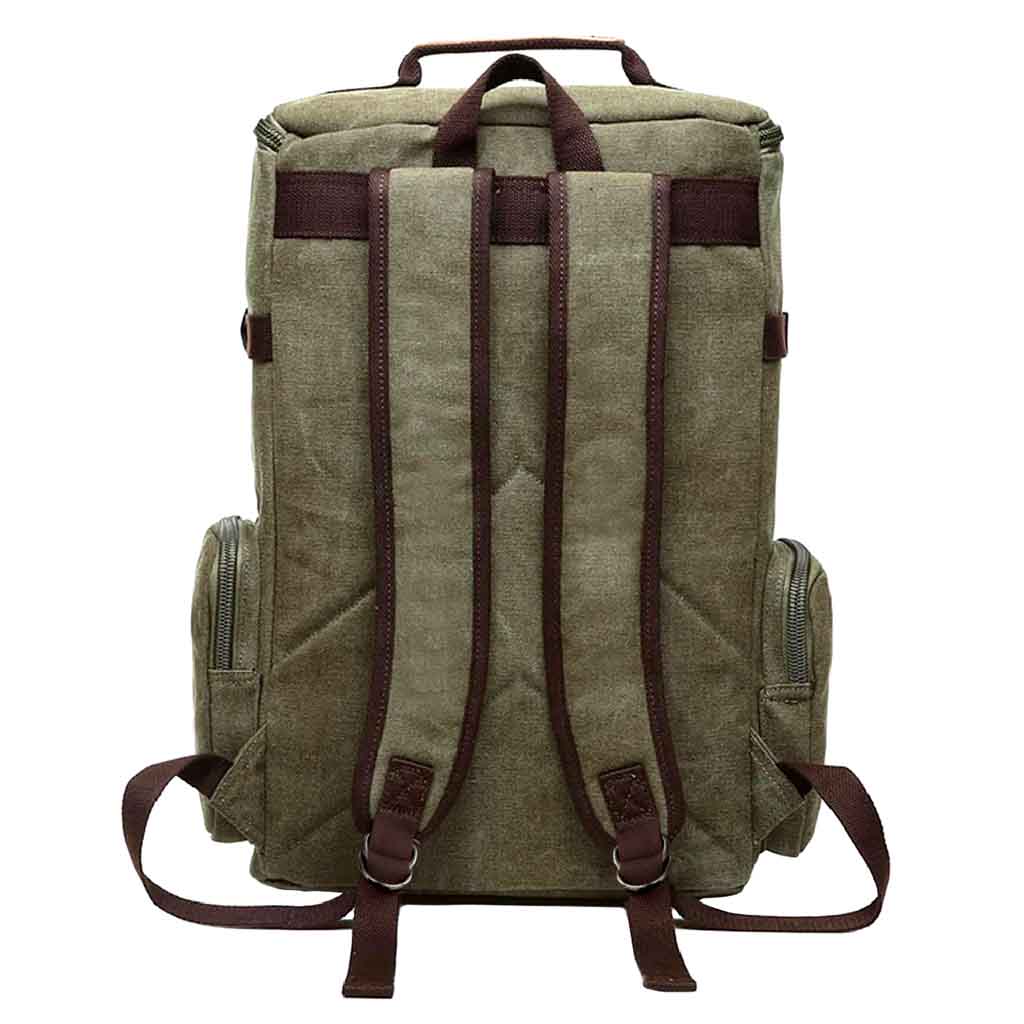 Mochila Hombre Notebook Lona Viajero Verde