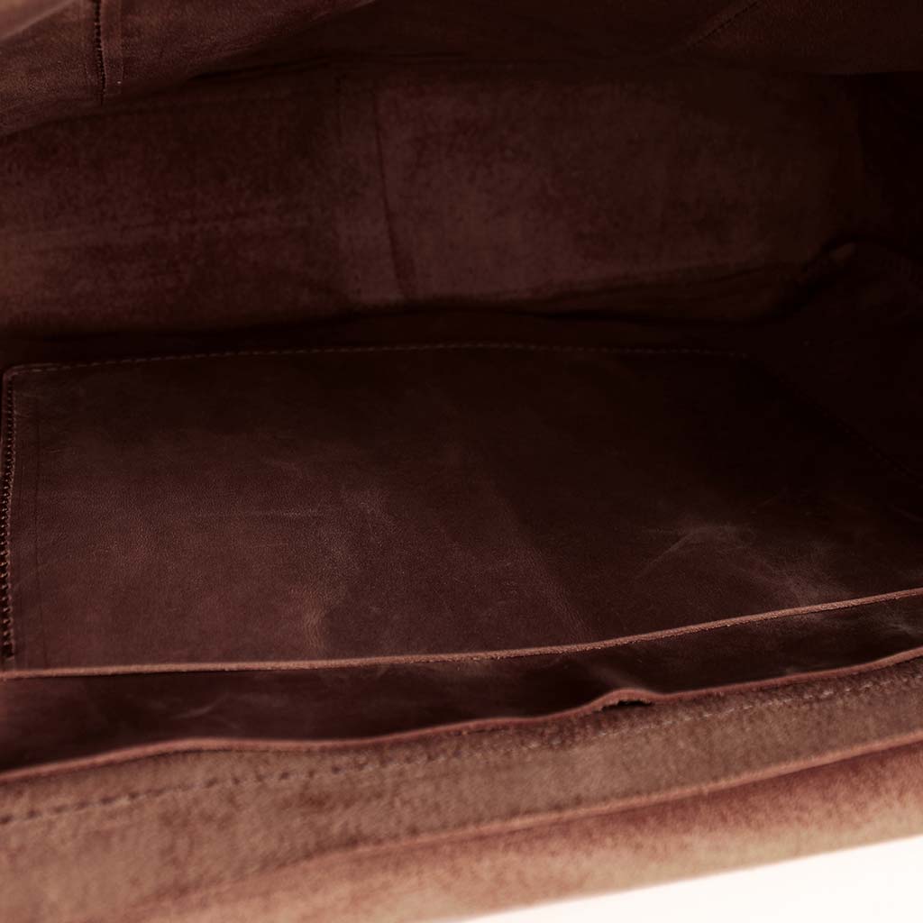 Maletín Bolso Mensajero Mujer Cuero Hombre Marrón Oscuro