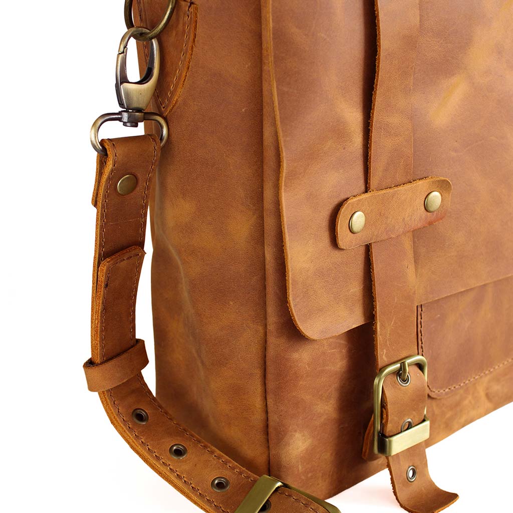 Bolso Cuero Hombre Maletín Bolso Mensajero Mujer Marrón