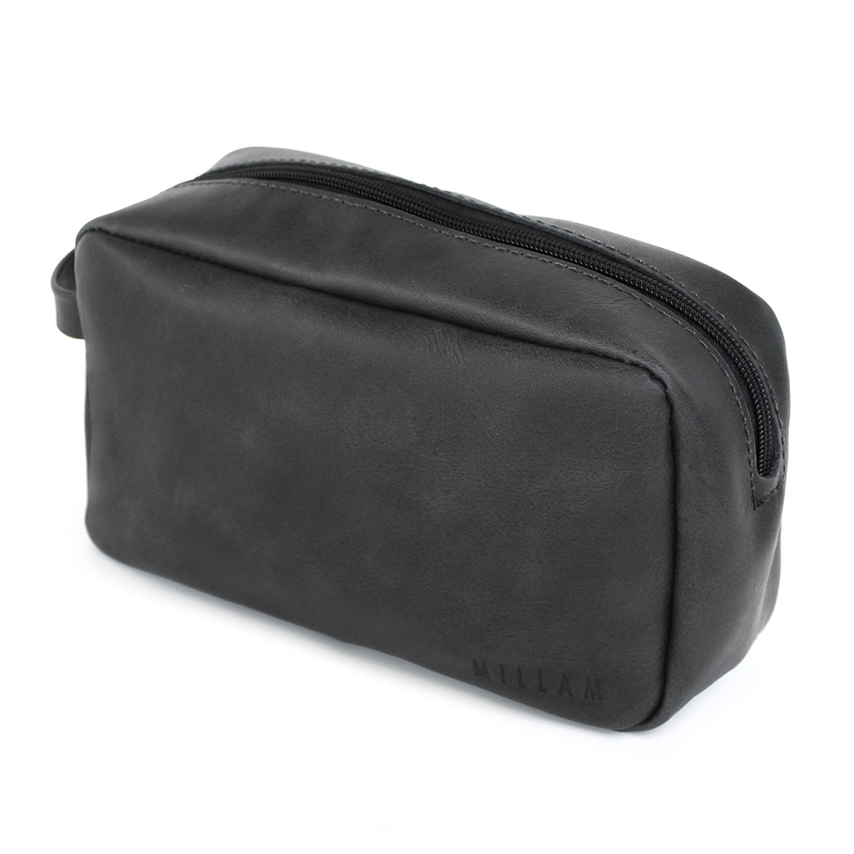 Pack Neceser de Viaje Cuero + Funda Porta Pasaporte Negro