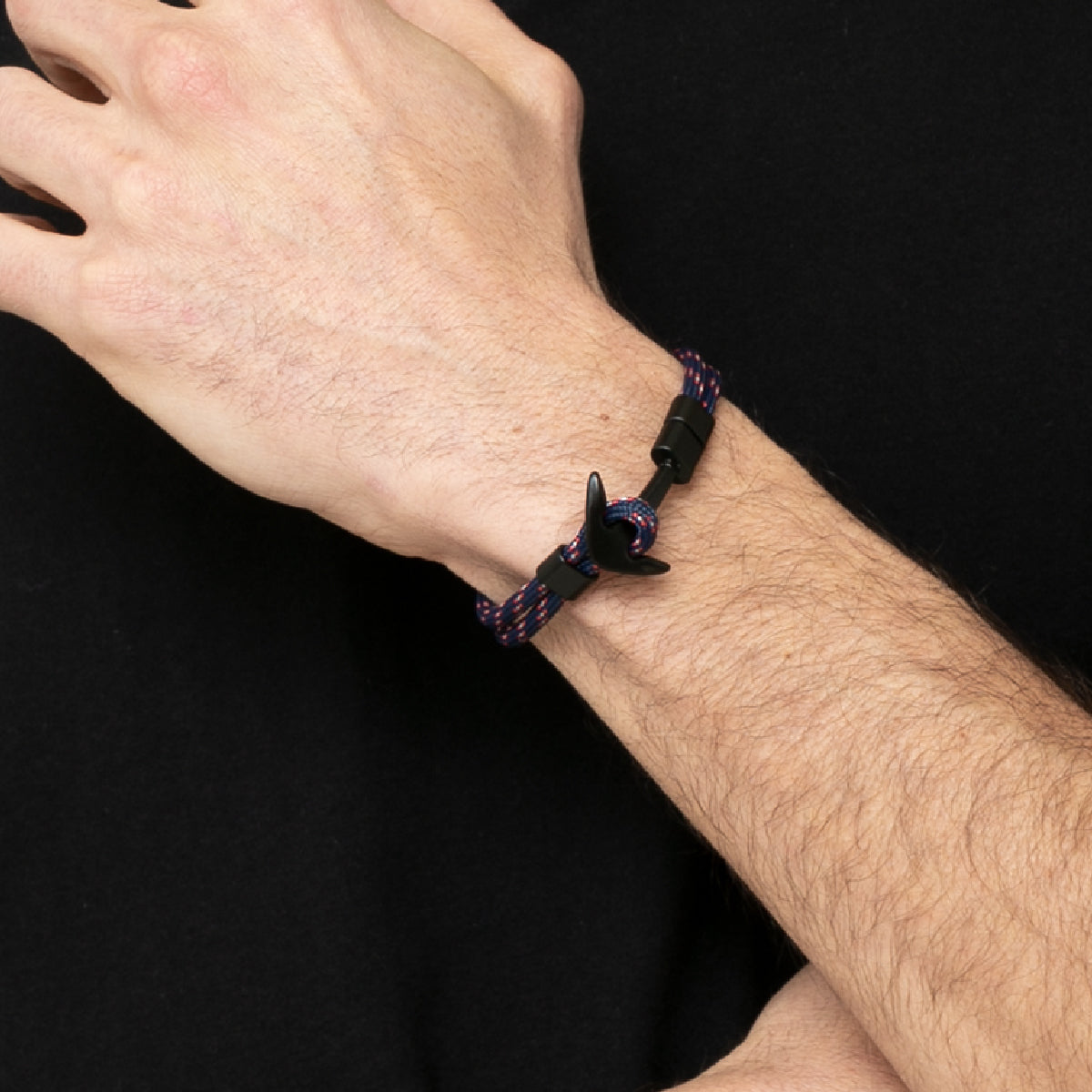 Pack 2 Pulsera Piedra Volcánica y Larvikita y Pulsera Outdoor Náutica con Ancla