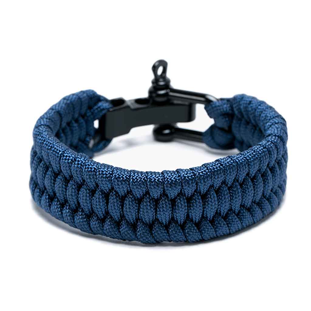 Pulsera Outdoor Paracord Azul Grillete