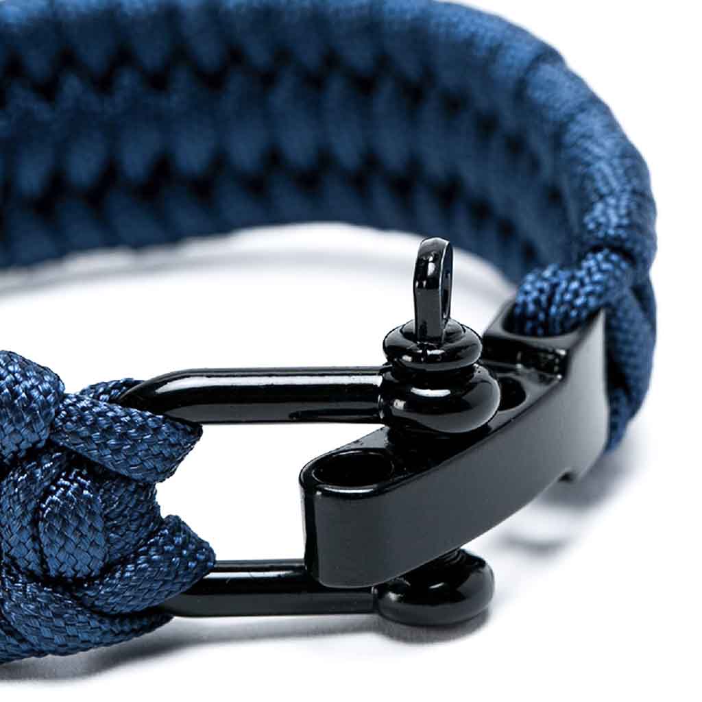 Pulsera Outdoor Paracord Azul Grillete