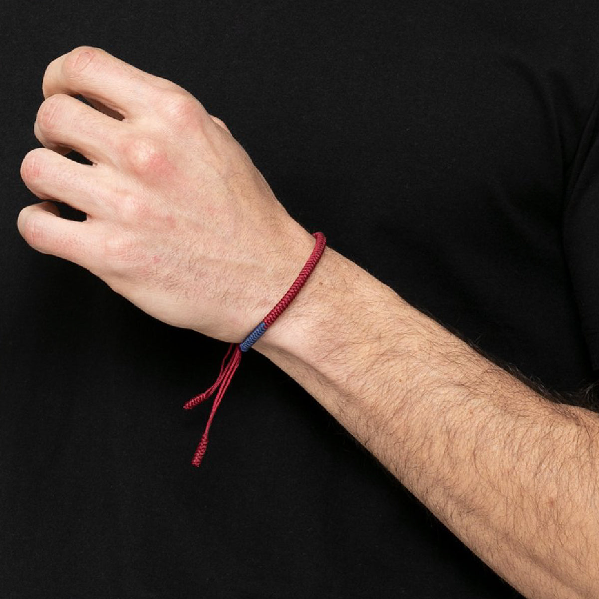 Pulsera Budista Para La Suerte Roja C/azul