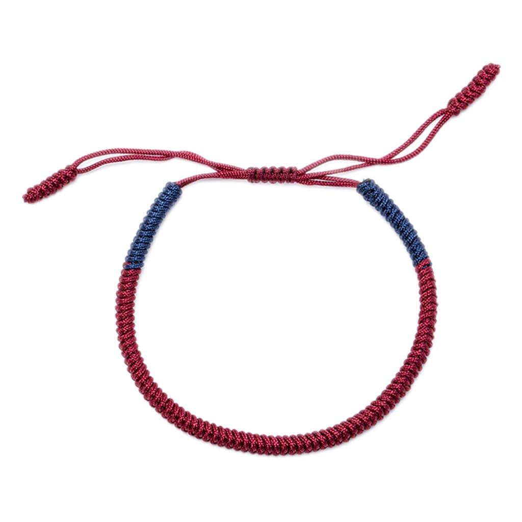 Pulsera Budista Para La Suerte Roja C/azul