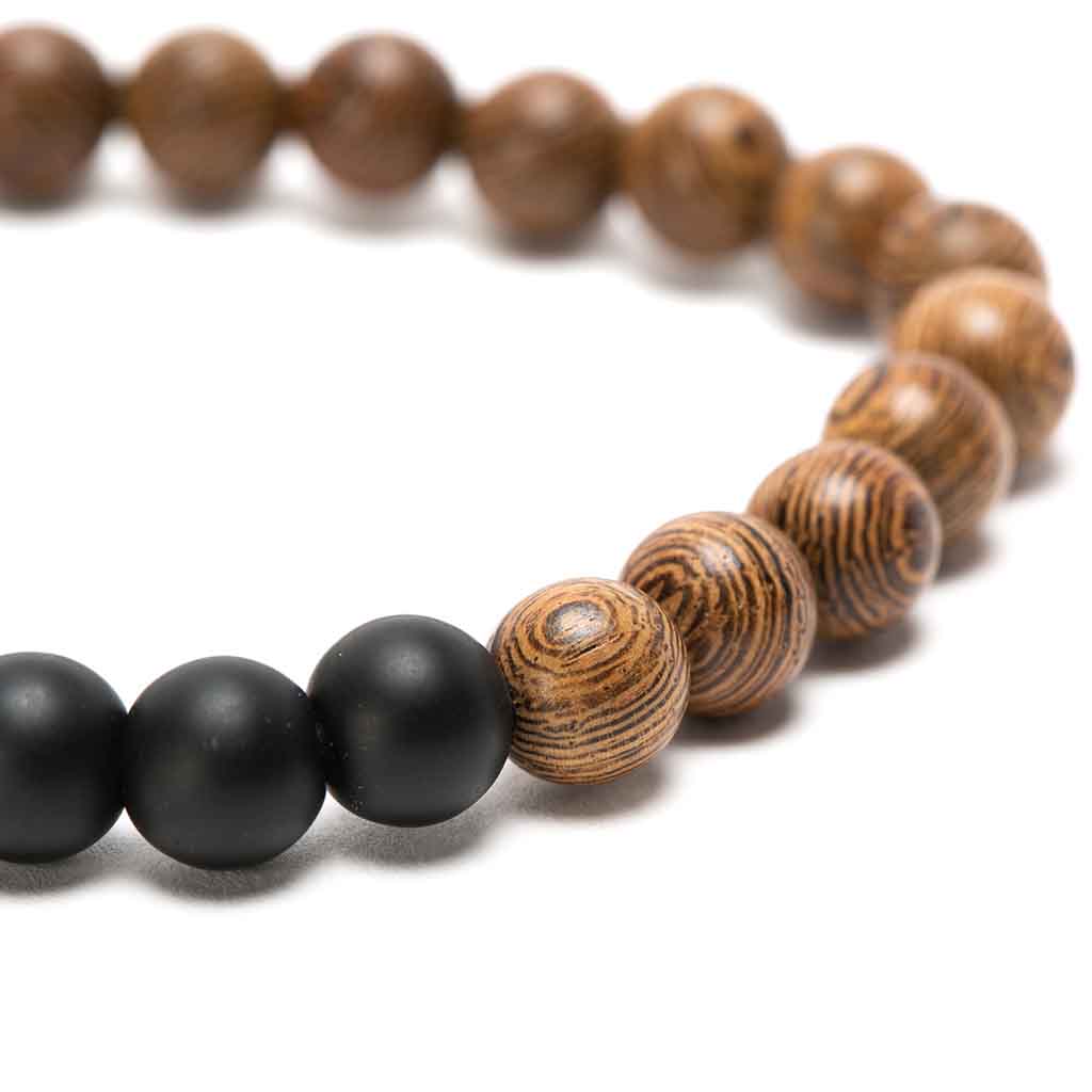 Pulsera de Piedras Naturales Madera Onix