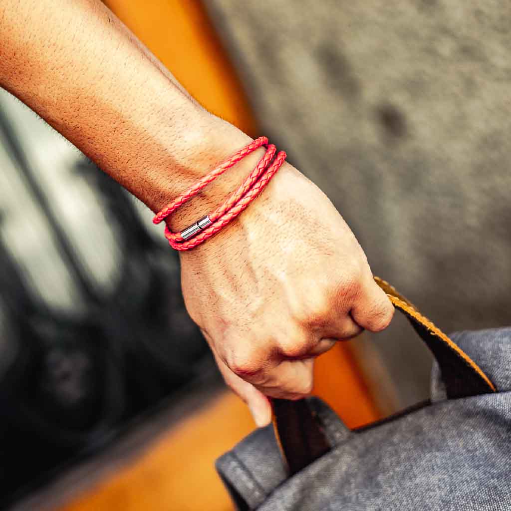 Pulsera En Cuero Hombre Y Mujer Energías Y Protección