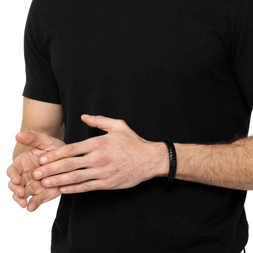 Pulsera Para Hombre De Cuero Elegante Casual