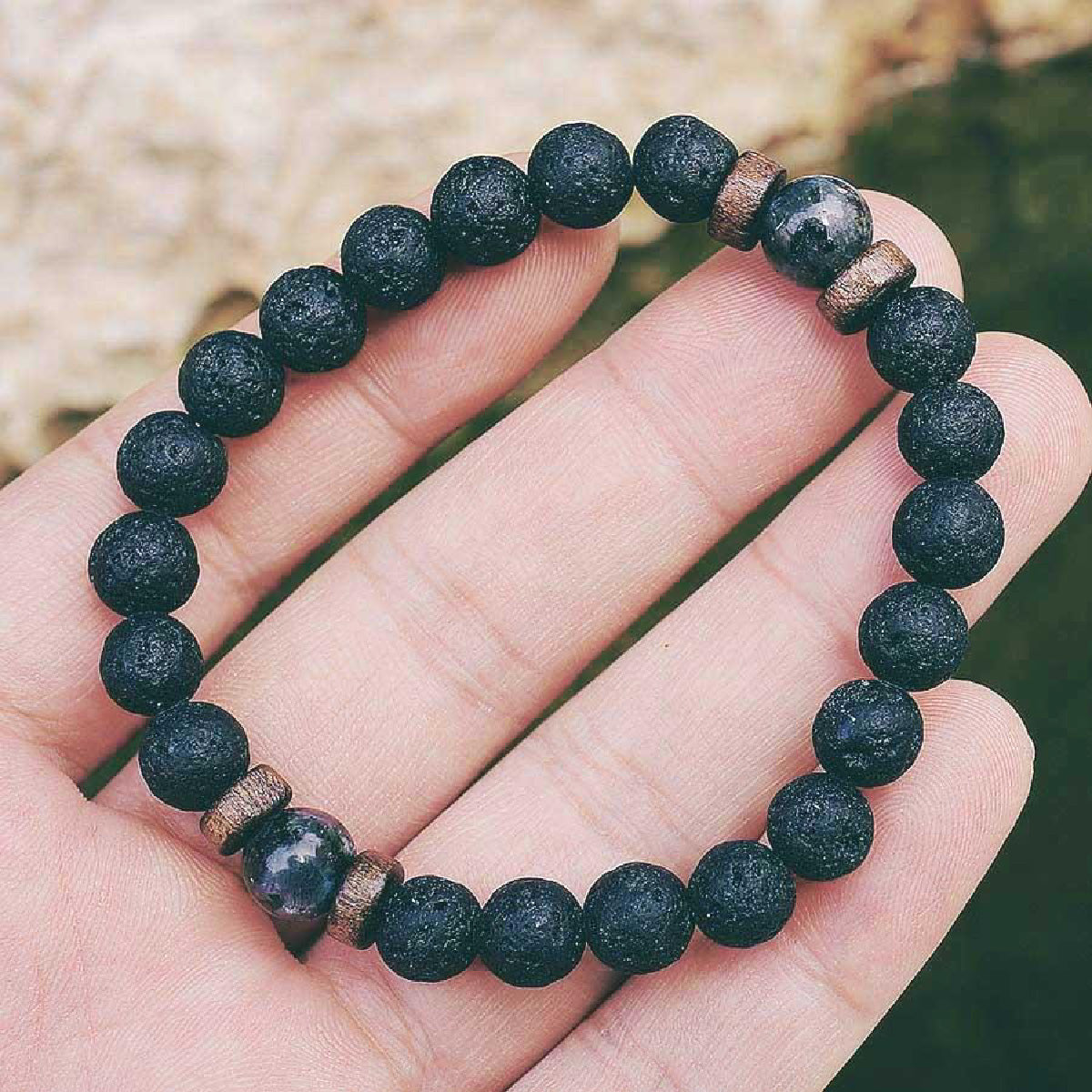 Pulsera Piedra Volcánica Energías