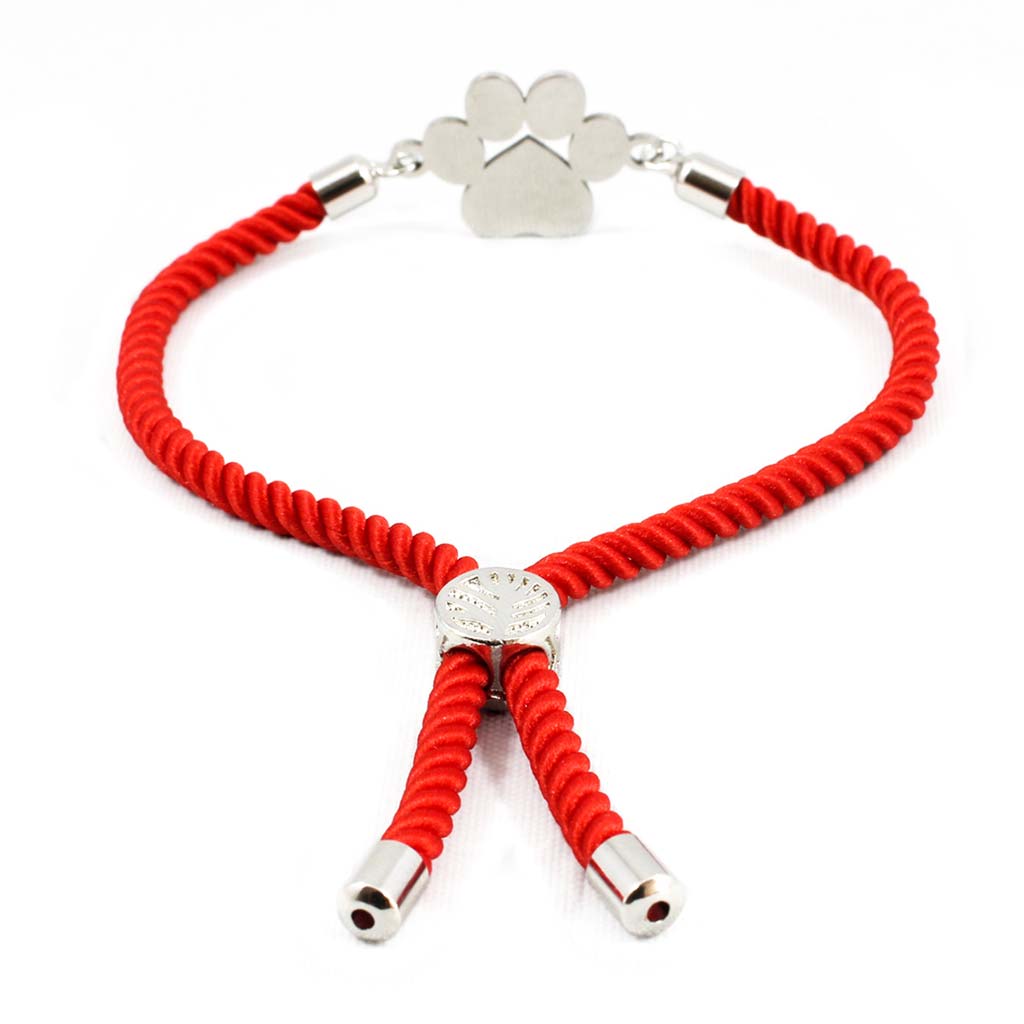 Pulsera Roja Mujer Hombre Pulsera Pareja Charm Huella