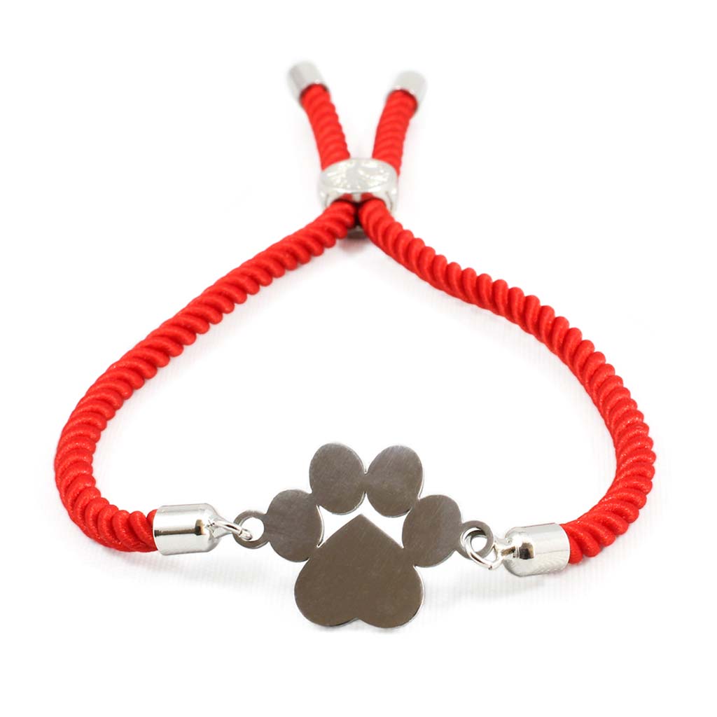 Pulsera Roja Mujer Hombre Pulsera Pareja Charm Huella