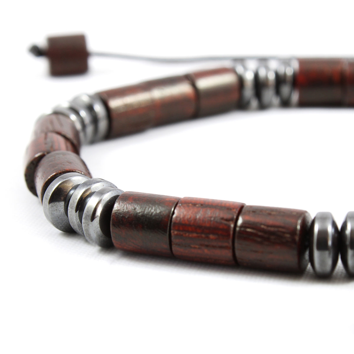 Pack Pulseras Cuero Nudo Infinito + Pulsera Madera Hematita