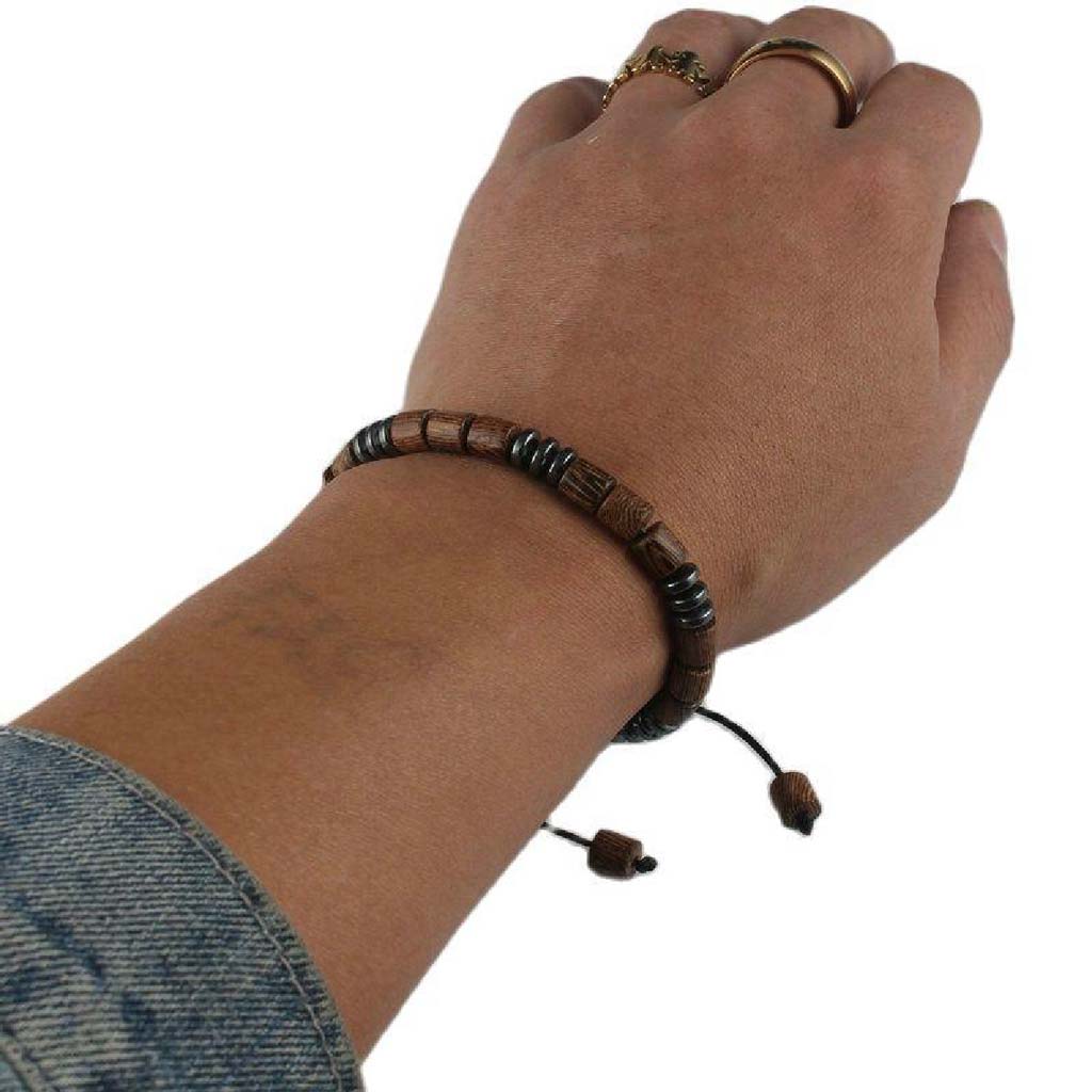 Pulseras Hombre Brazalete Madera Pulseras Piedras Naturales