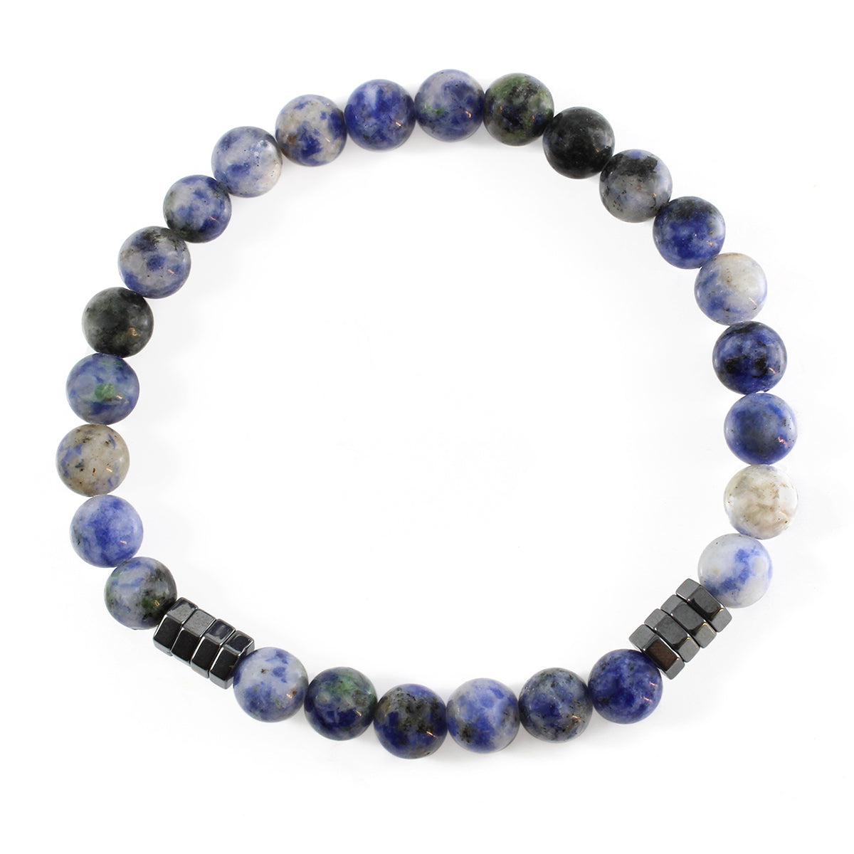 Pack Pulsera Piedras Naturales Sodalita + Pulsera de Cuero