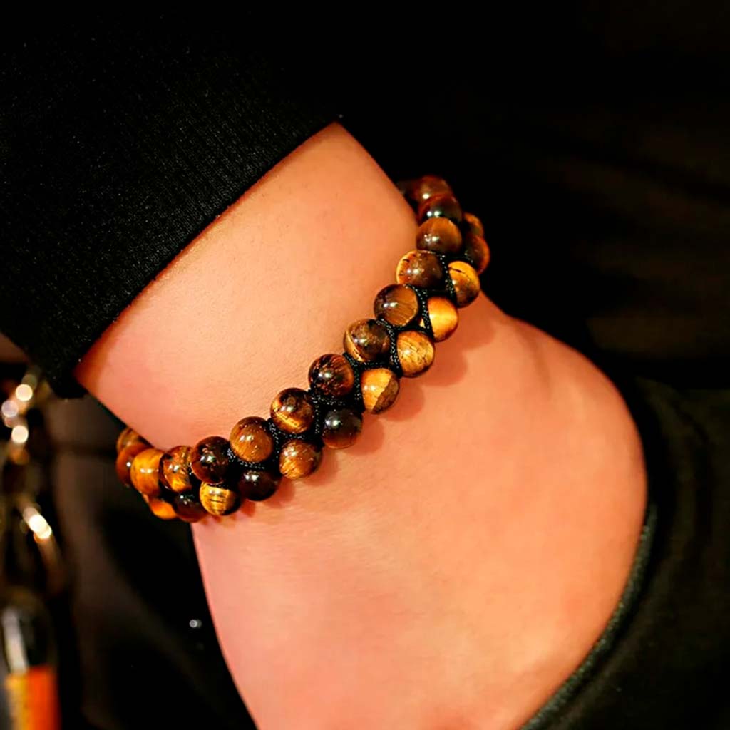Pulseras de Piedras Naturales Pulsera Ojo de Tigre Brazalete