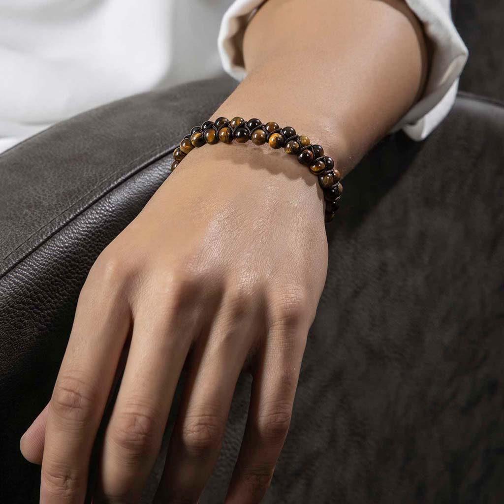 Pulseras de Piedras Naturales Pulsera Ojo de Tigre Brazalete