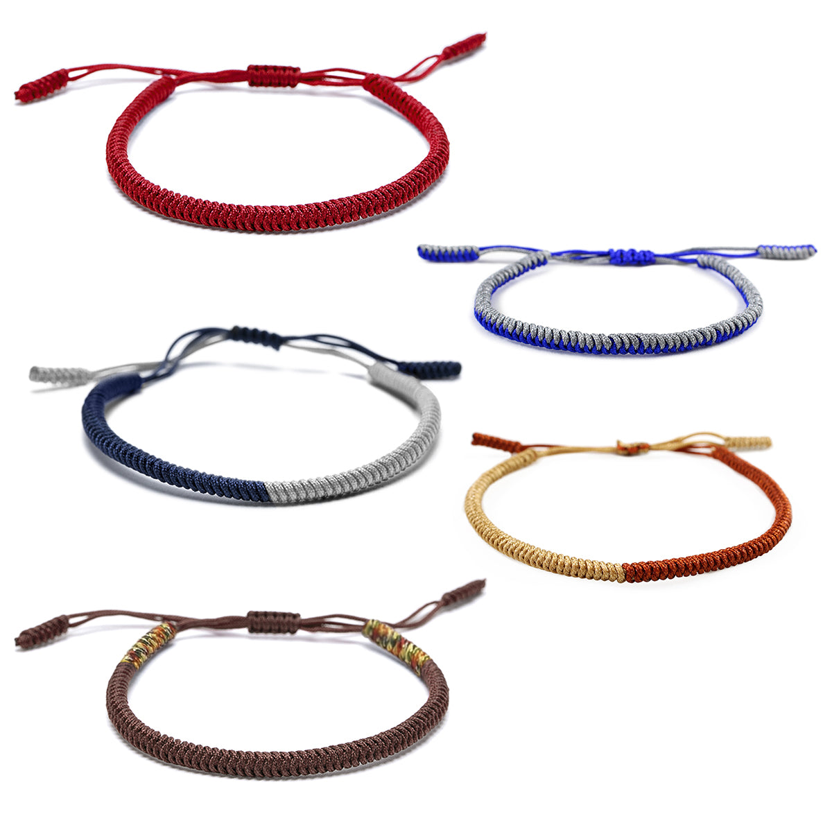 Pack 5 Pulsera Hombre Pulsera Mujer Budista Tibenata Surtido