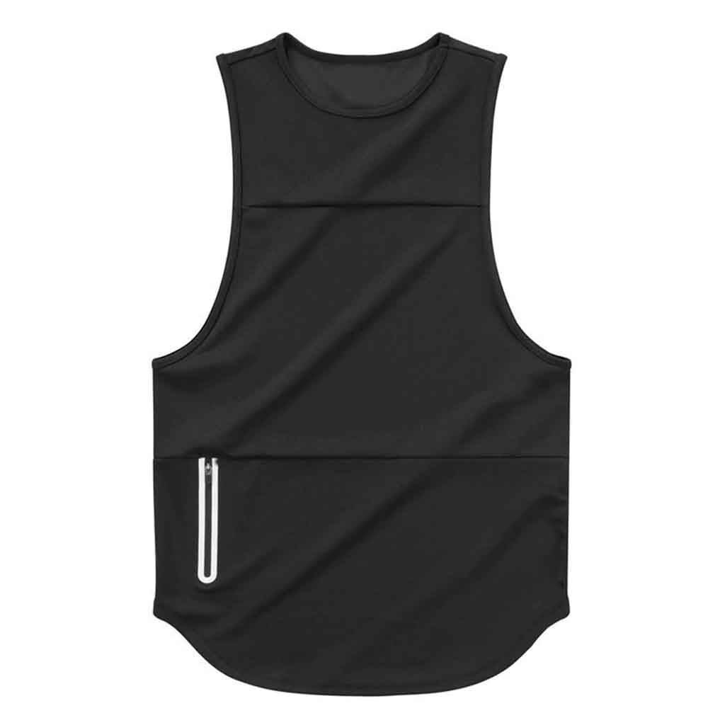 Polera Deportiva Hombre Gimnasio con Cierre