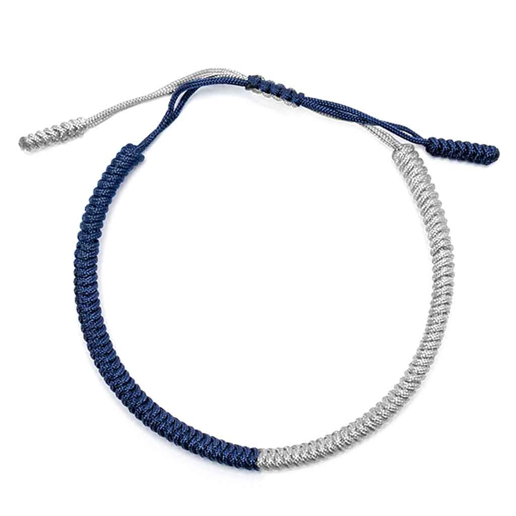 Pulsera Budista Para La Suerte Azul/gris Feng Shui