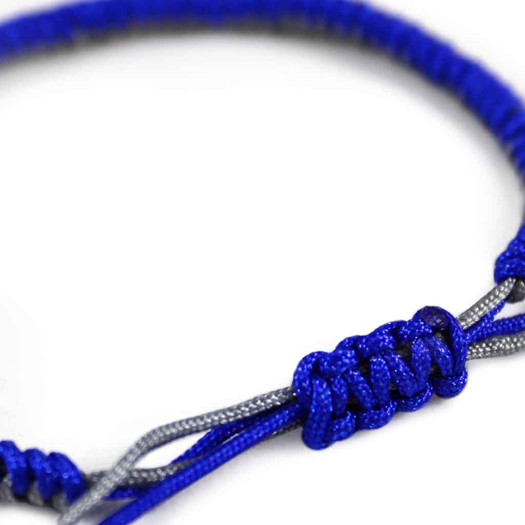 Pulsera Budista Para La Suerte Azul Y Blanco