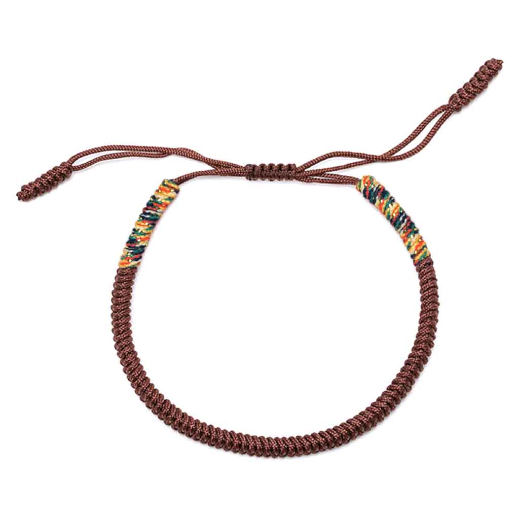 Pulsera Budista Para La Suerte Café/colores Feng Shui