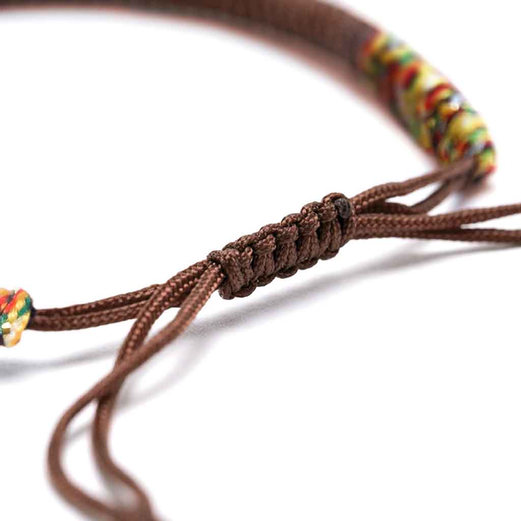 Pulsera Budista Para La Suerte Café/colores Feng Shui