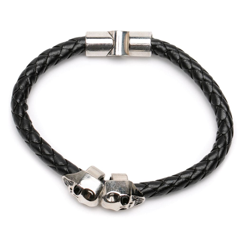 Pulsera Cuero Hombre Calavera