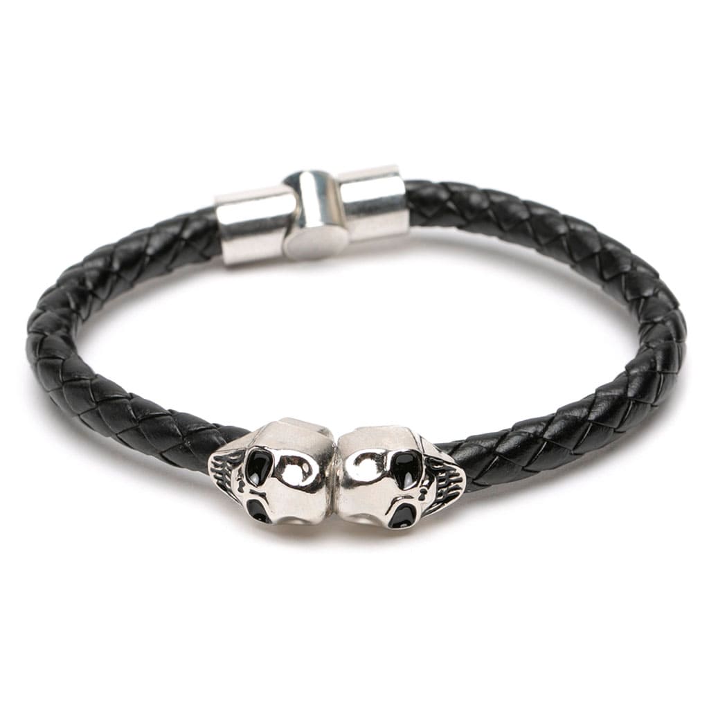 Pulsera Cuero Hombre Calavera