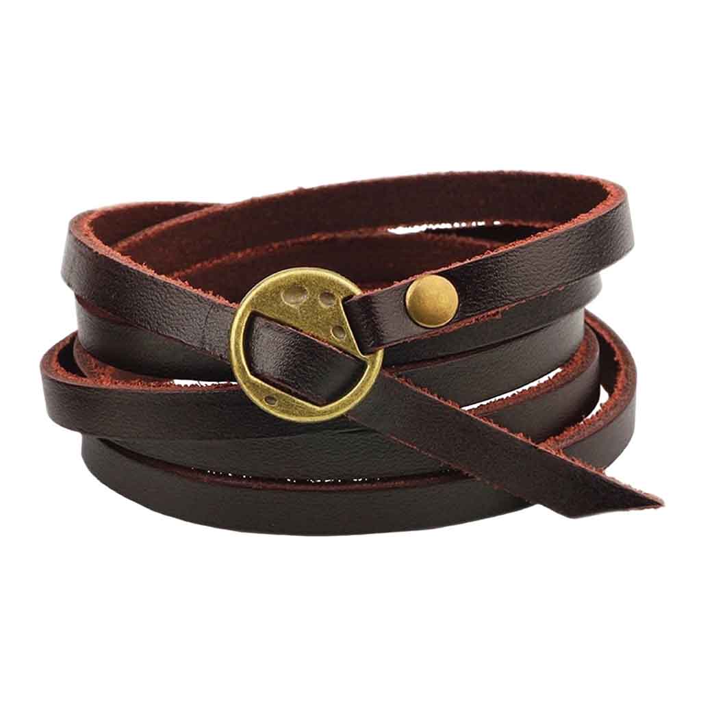 Pulseras De Cuero  Larga Vintage  Hombre Mujer Moda 2019